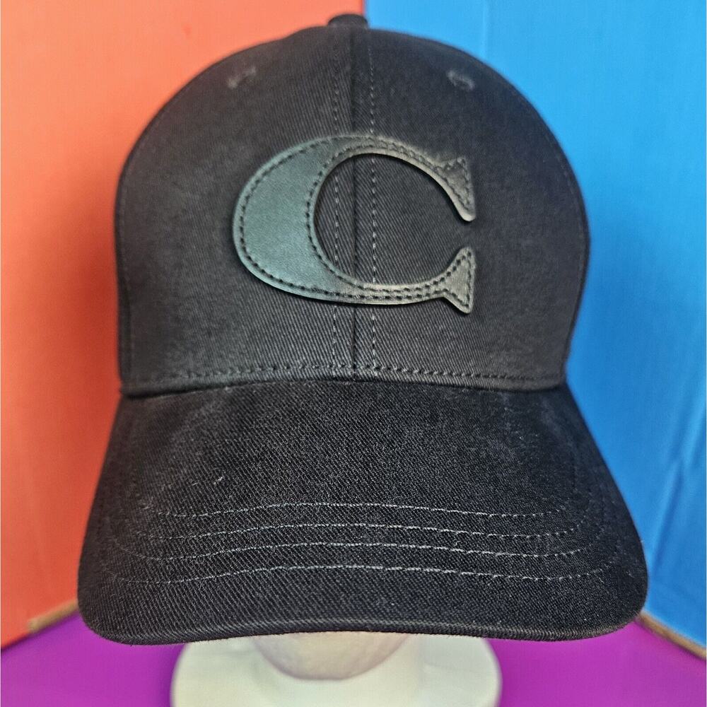 Coach Varsity C Cap Black Baseball Hat Adjustable
